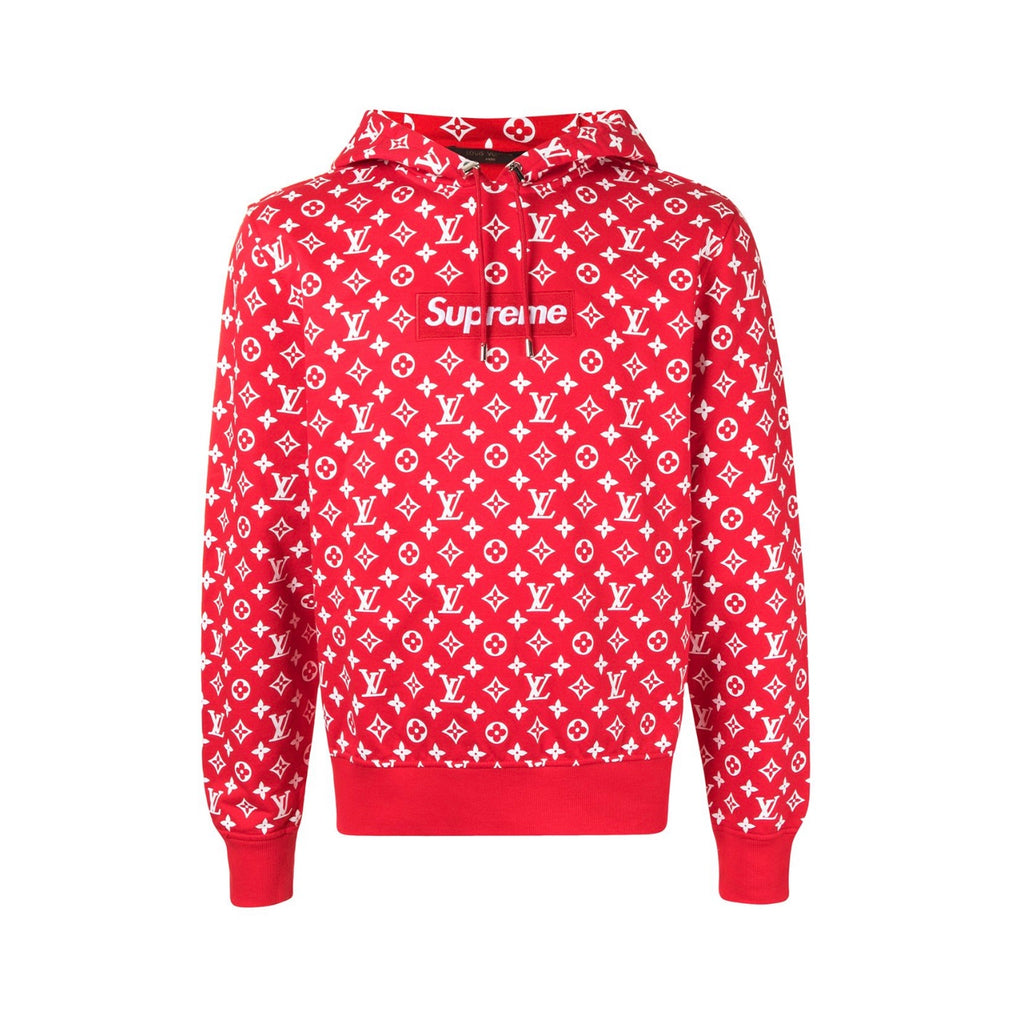 svimmelhed katastrofe Nat sted Supreme x Louis Vuitton Box Logo Hooded Sweatshirt Red – THE 99 DRAW