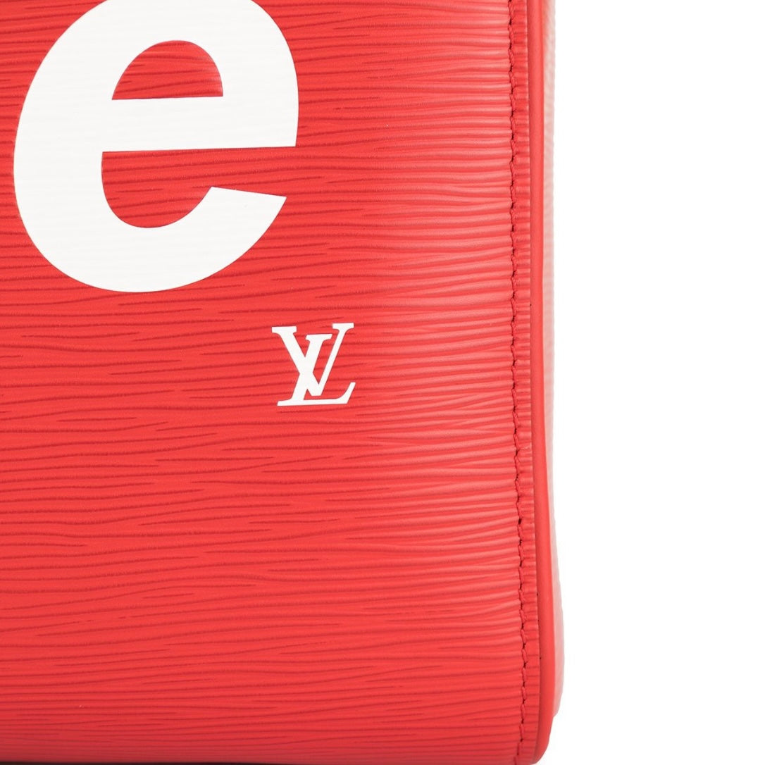 Louis Vuitton x Supreme Keepall Bandouliere Epi 45 Red. - Bukowskis